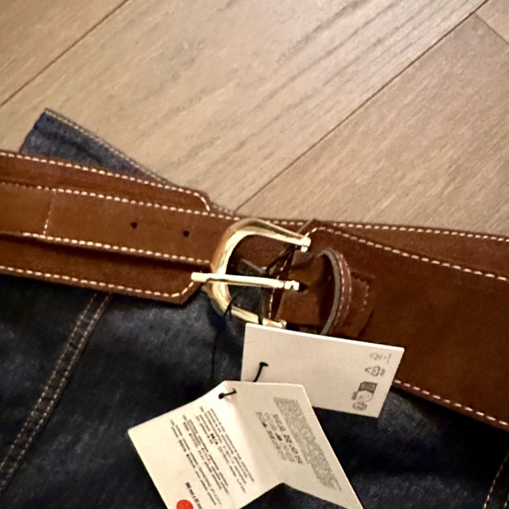 Zara Z1975 Belted Wrap Denim Midi Skirt - Picture 11 of 14